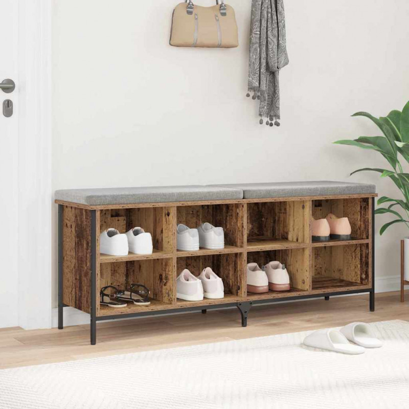 Szafka na buty z półką Stare drewno 131 x 35 x 50 cm