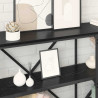 Konsola Czarny Dąb 160 x 30 x 75 cm Materiał drewnopochodny