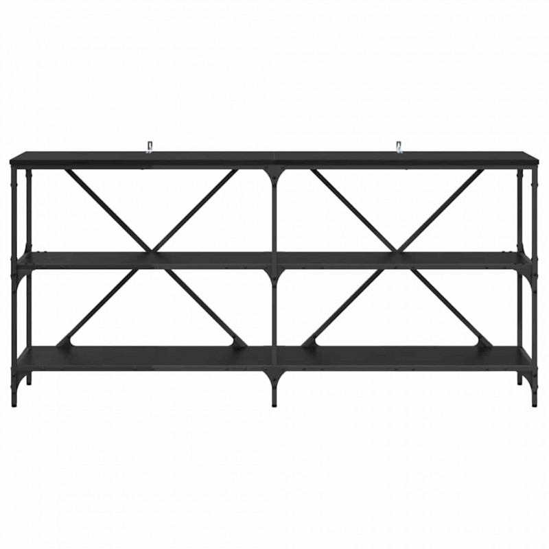 Konsola Czarny Dąb 160 x 30 x 75 cm Materiał drewnopochodny