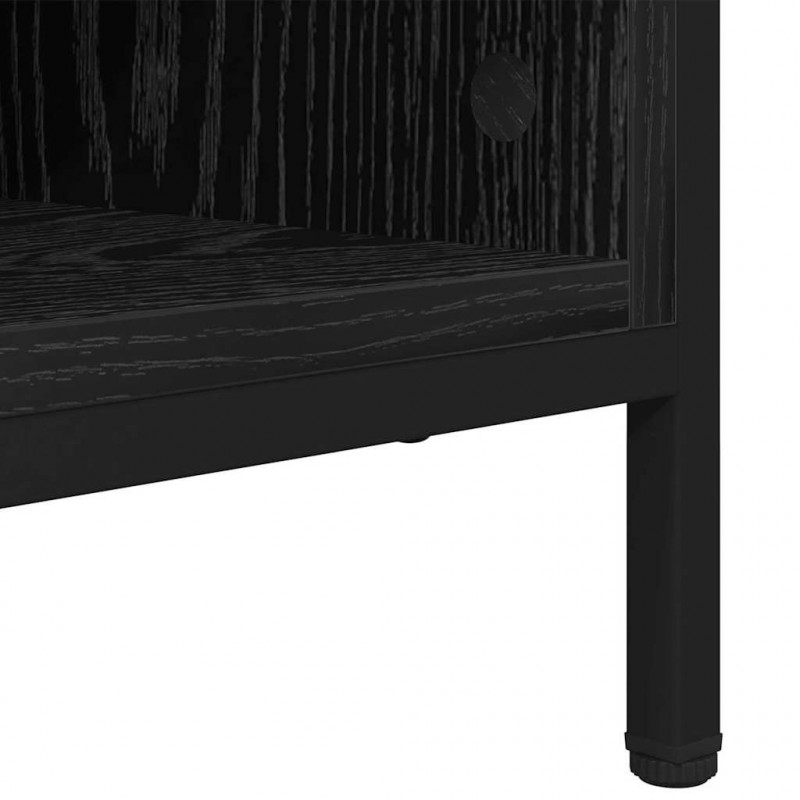 Szafka na buty z półką Czarny Dąb 131 x 35 x 50 cm