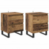 Szafka Nocna z szufladą 2 pcs Stare drewno 40 x 35 x 50 cm
