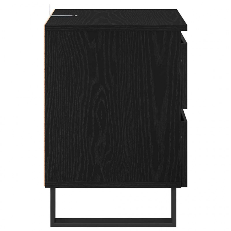 Szafka Nocna Czarny Dąb 40 x 35 x 50 cm Materiał drewnopochodny