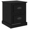 Szafka Nocna z szufladą 2 pcs Czarny Dąb 39 x 39 x 47.5 cm