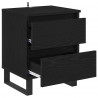 Szafka Nocna z szufladą 2 pcs Czarny Dąb 40 x 35 x 50 cm