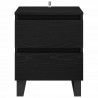 Szafka Nocna z szufladą 2 pcs Czarny Dąb 40 x 35 x 50 cm