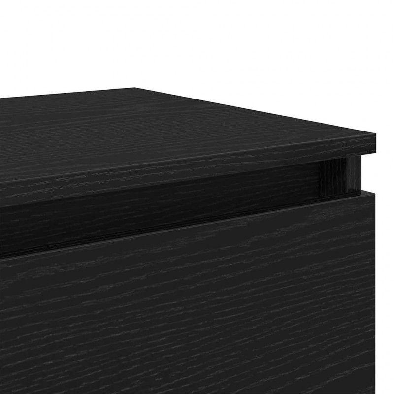 Szafka Nocna z szufladą 2 pcs Czarny Dąb 40 x 35 x 50 cm