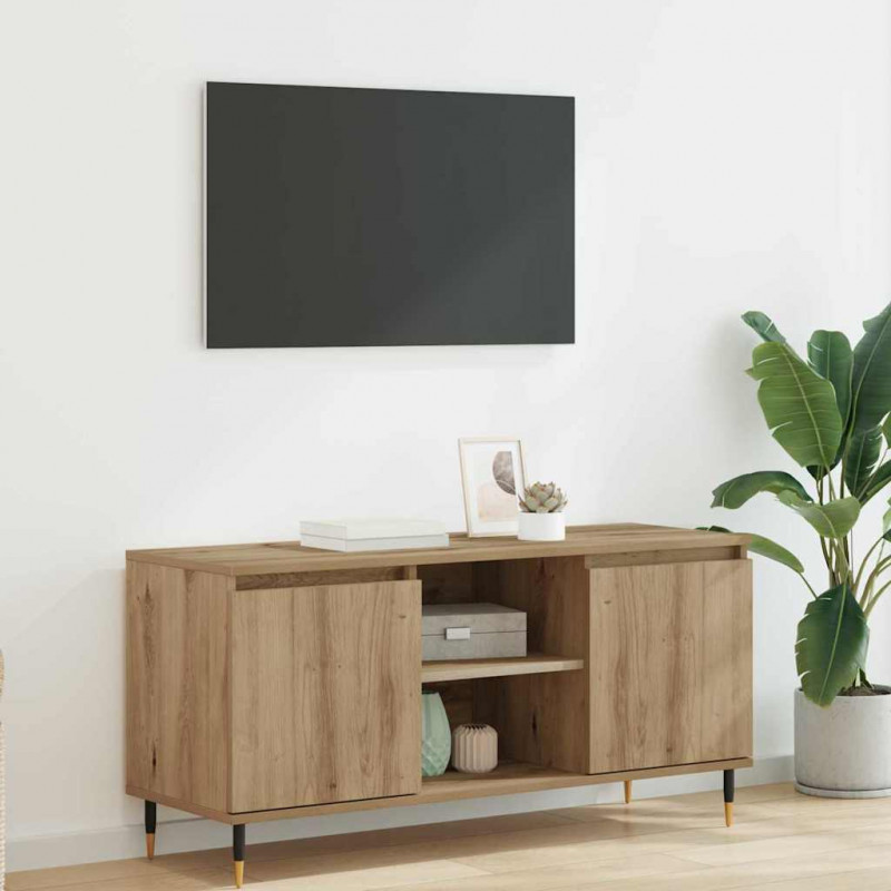 Szafka pod telewizor Dąb rzemieślniczy 104 x 35 x 50 cm