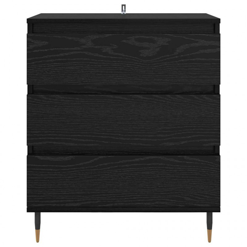 Bufet Czarny Dąb 60 x 35 x 70 cm Materiał drewnopochodny