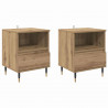 Szafka Nocna z szufladą 2 pcs Dąb rzemieślniczy 40 x 35 x 50 cm