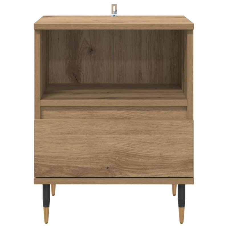 Szafka Nocna z szufladą 2 pcs Dąb rzemieślniczy 40 x 35 x 50 cm