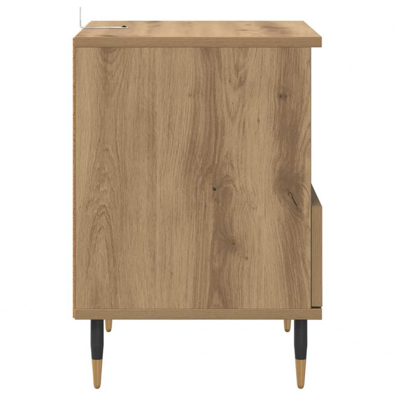 Szafka Nocna z szufladą 2 pcs Dąb rzemieślniczy 40 x 35 x 50 cm