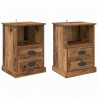 Szafka Nocna z szufladą 2 pcs Stare drewno 36 x 43 x 60 cm