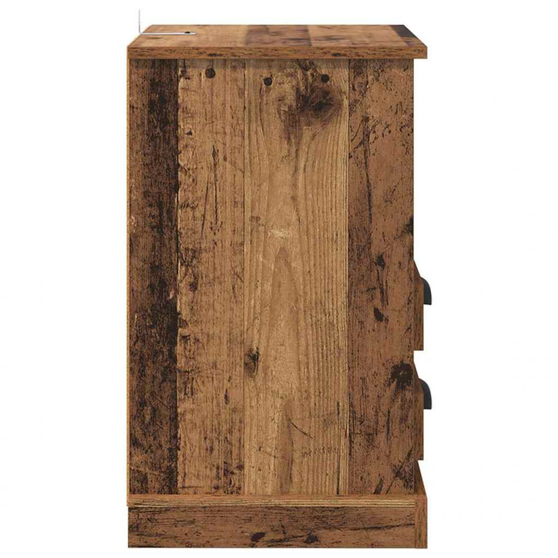 Szafka Nocna z szufladą 2 pcs Stare drewno 36 x 43 x 60 cm
