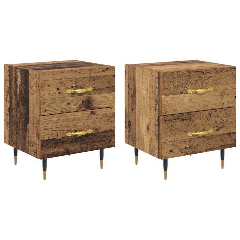 Szafka Nocna z szufladą 2 pcs Stare drewno 40 x 35 x 47,5 cm