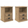 Szafka Nocna z szufladą 2 pcs Dąb rzemieślniczy 36 x 43 x 60 cm