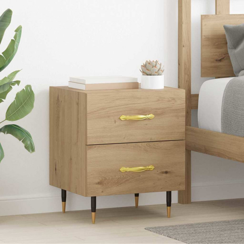 Szafka Nocna 2 pcs Dąb rzemieślniczy 40 x 35 x 47,5 cm