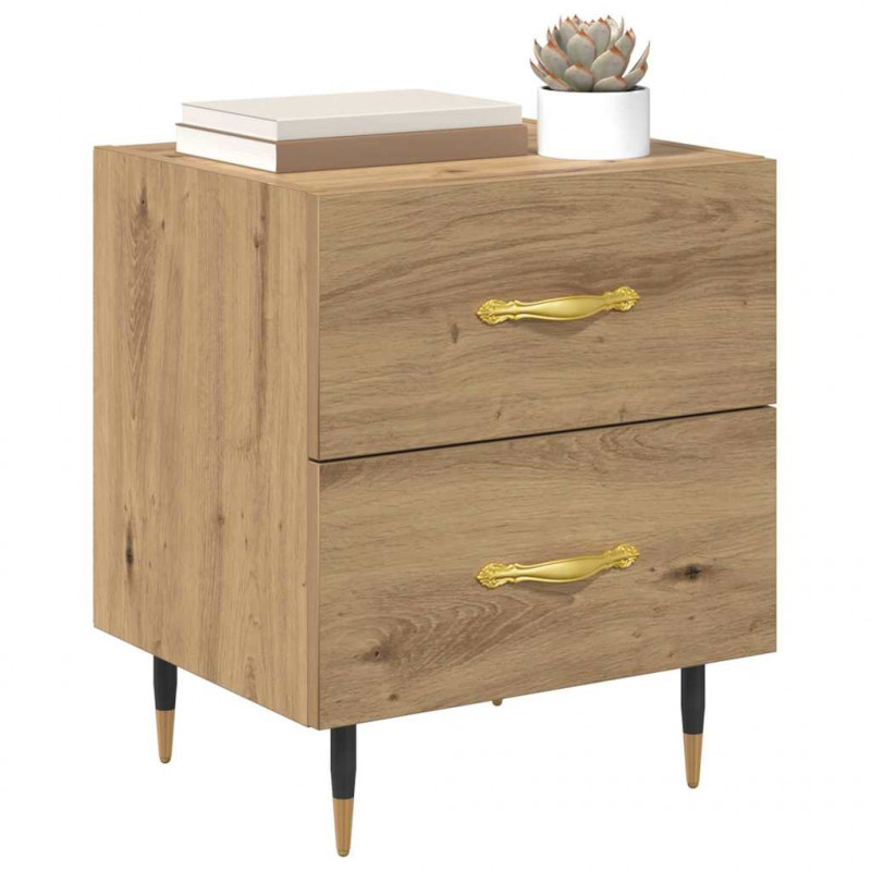 Szafka Nocna 2 pcs Dąb rzemieślniczy 40 x 35 x 47,5 cm