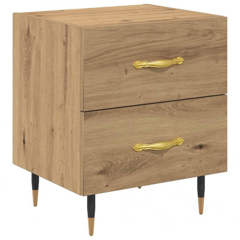 Szafka Nocna 2 pcs Dąb rzemieślniczy 40 x 35 x 47,5 cm