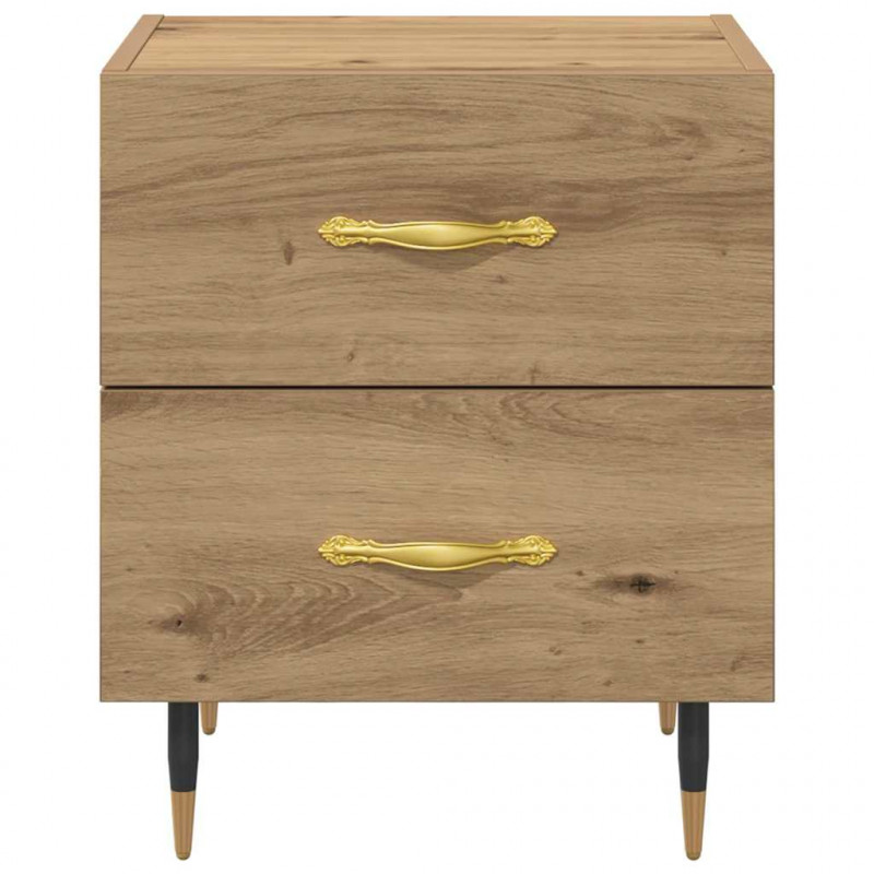 Szafka Nocna 2 pcs Dąb rzemieślniczy 40 x 35 x 47,5 cm