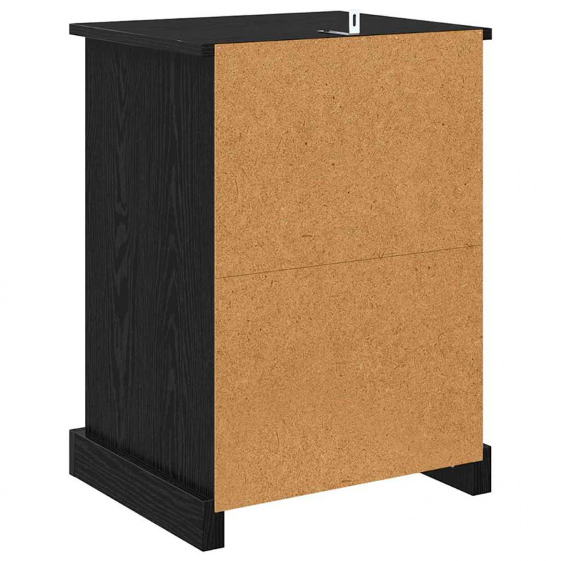 Szafka Nocna z szufladą 2 pcs Czarny Dąb 36 x 43 x 60 cm