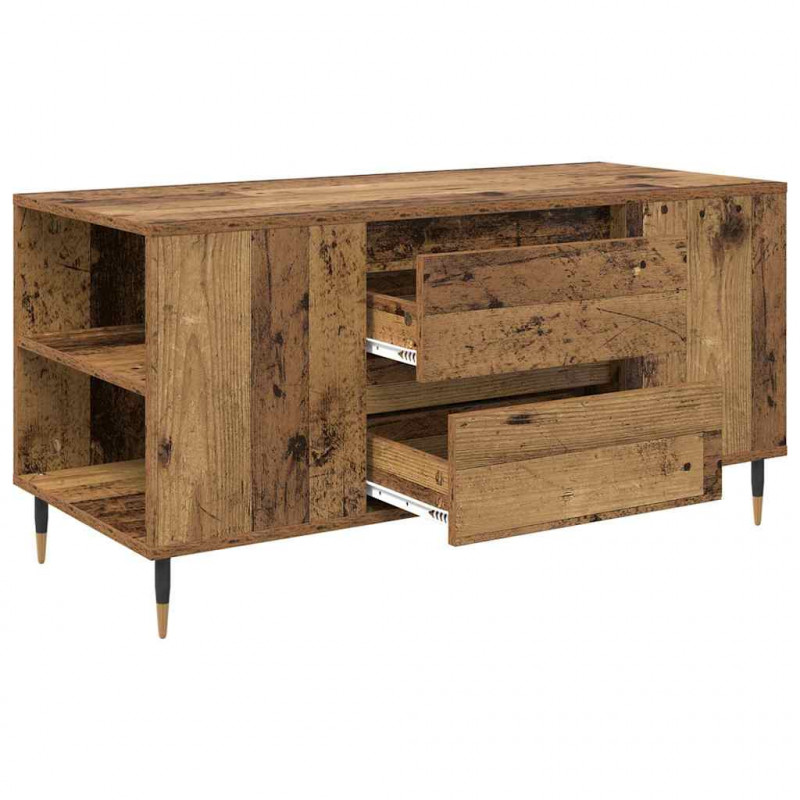 Stolik kawowy z szufladą Stare drewno 102 x 44,5 x 50 cm