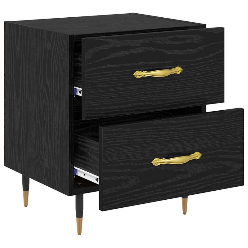 Szafka Nocna z szufladą 2 pcs Czarny Dąb 40 x 35 x 47,5 cm