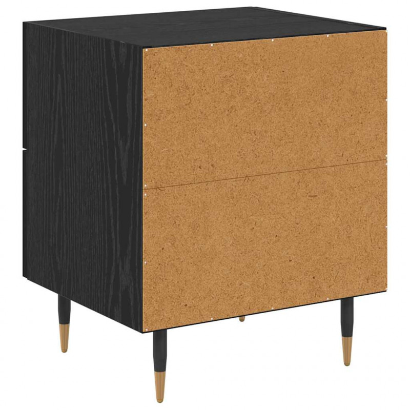 Szafka Nocna z szufladą 2 pcs Czarny Dąb 40 x 35 x 47,5 cm