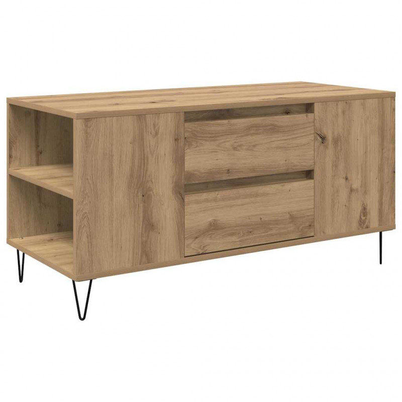 Stolik kawowy z szufladą Dąb rzemieślniczy 102 x 44,5 x 50 cm