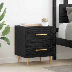 Szafka Nocna z szufladą 2 pcs Czarny Dąb 40 x 35 x 47,5 cm