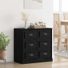 Bufet Czarny Dąb 70 x 35,5 x 67,5 cm Materiał drewnopochodny
