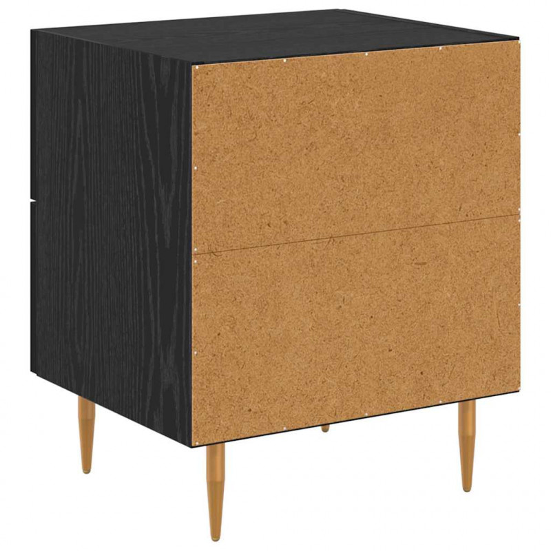 Szafka Nocna z szufladą 2 pcs Czarny Dąb 40 x 35 x 47,5 cm