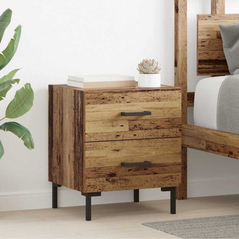 Szafka Nocna z szufladą 2 pcs Stare drewno 40 x 35 x 47,5 cm