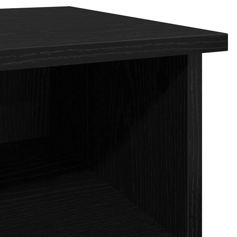 Bufet Czarny Dąb 100 x 35,5 x 60 cm Materiał drewnopochodny