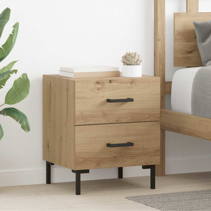 Szafka Nocna 2 pcs Dąb rzemieślniczy 40 x 35 x 47,5 cm