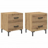 Szafka Nocna 2 pcs Dąb rzemieślniczy 40 x 35 x 47,5 cm