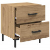 Szafka Nocna 2 pcs Dąb rzemieślniczy 40 x 35 x 47,5 cm