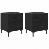 Szafka Nocna z szufladą 2 pcs Czarny Dąb 40 x 35 x 47,5 cm