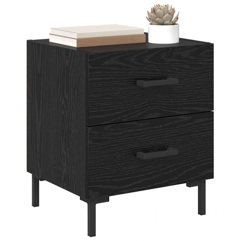 Szafka Nocna z szufladą 2 pcs Czarny Dąb 40 x 35 x 47,5 cm