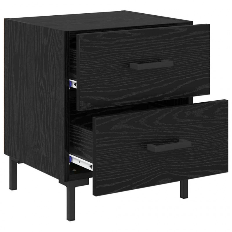 Szafka Nocna z szufladą 2 pcs Czarny Dąb 40 x 35 x 47,5 cm