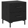 Szafka Nocna z szufladą 2 pcs Czarny Dąb 40 x 35 x 47,5 cm