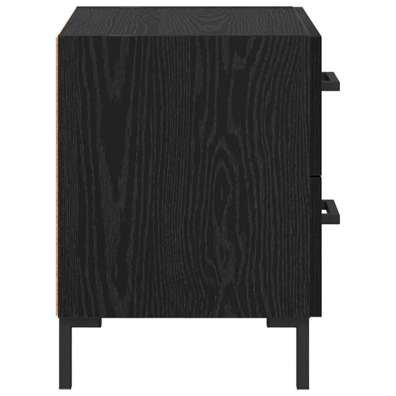 Szafka Nocna z szufladą 2 pcs Czarny Dąb 40 x 35 x 47,5 cm