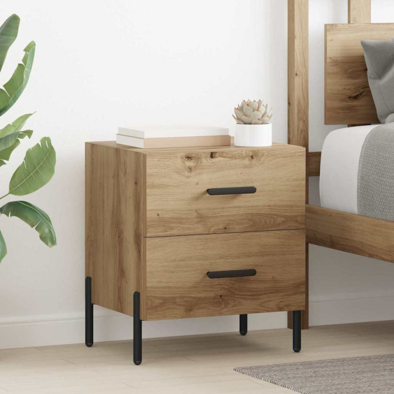 Szafka Nocna 2 pcs Dąb rzemieślniczy 40 x 35 x 47,5 cm