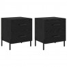 Szafka Nocna z szufladą 2 pcs Czarny Dąb 40 x 35 x 47,5 cm