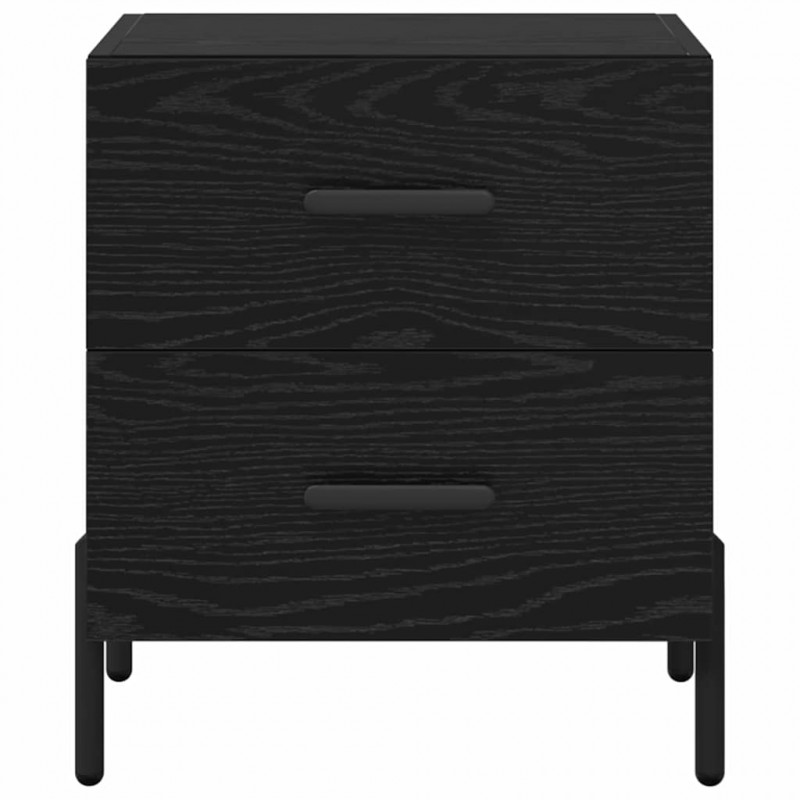Szafka Nocna z szufladą 2 pcs Czarny Dąb 40 x 35 x 47,5 cm
