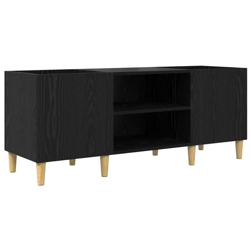 Szafka na płyty winylowe Czarny Dąb 121 x 38 x 48 cm