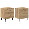 Szafka Nocna 2 pcs Dąb rzemieślniczy 40 x 35 x 47,5 cm