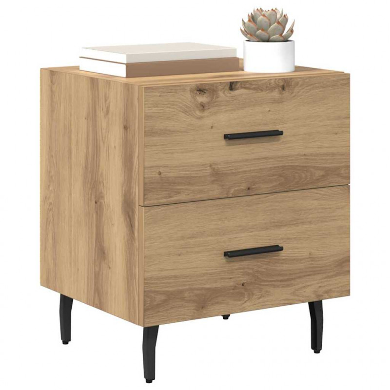Szafka Nocna 2 pcs Dąb rzemieślniczy 40 x 35 x 47,5 cm