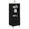 Highboard Czarny Dąb 40 x 36 x 110 cm Materiał drewnopochodny