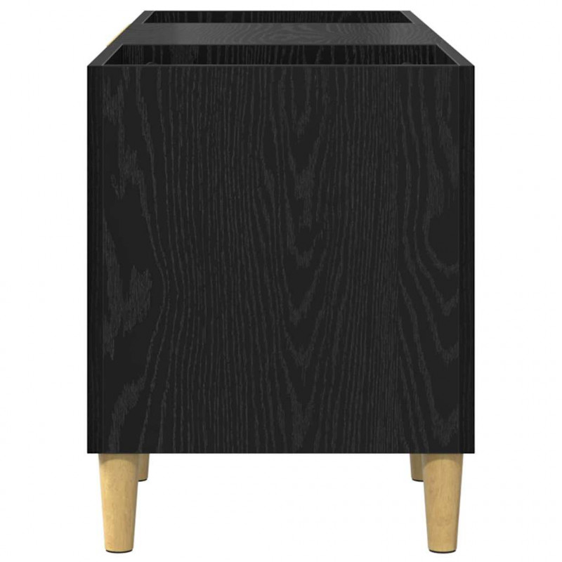 Szafka na płyty winylowe Czarny Dąb 121 x 38 x 48 cm