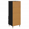 Highboard Czarny Dąb 40 x 36 x 110 cm Materiał drewnopochodny